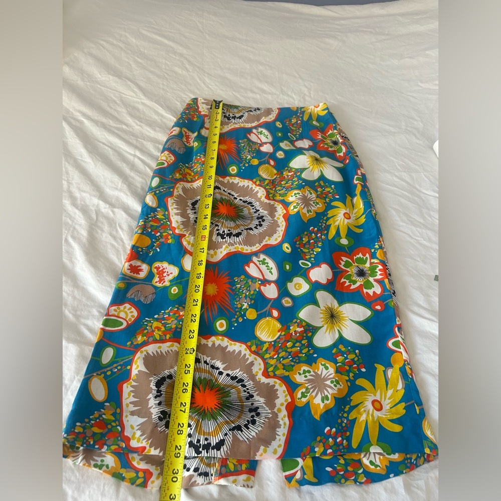 Simon Miller Floral Small Midi Skirt Maximalist Art Bright Whimsical Luxury - Picture 7 of 8